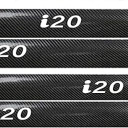woopme Anti Scratch Door Sill Car Stickers Compatible for Hyundai i20 Car Exterior Sill Guard Protector | 4 Sticker-image-87