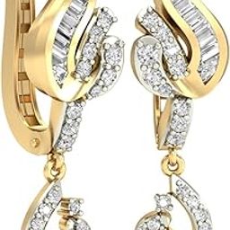 Veronique 14k Yellow Gold and Diamond Stud Earrings-image-7
