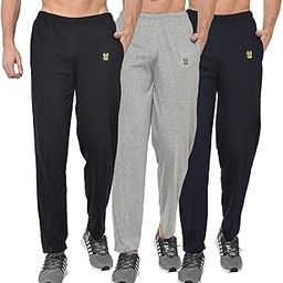 Cotton Blended Regular Fit Pyjamas for Men (Pack of 3)-D10_NVY_BLK_MLG_0003-M-49