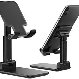 C-16 Cell Phone Stand, Angle Height Adjustable for Desk, Foldable Cell Phone Holder, Cradle, Dock, Tablet Stand, Case Friendly Compatible with Phone/iPad/Kindle/Tablet-image-21