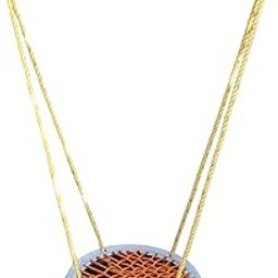 Rose Garden Art Tyre Swing for Adults Kids Home Balcony Indoor Outdoor Gift Hanging jula with Long Durability (PINK1)-image-80