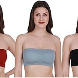 amour secret Women's 90% Nylon, 10% Spandex Non Padded Wire Free Tube Bra Bra-picture-4