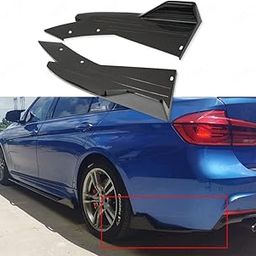 Rear Bumper Canard Wiper Sark Fin Diffusers Splitter Valence Spoiler Fin Lip Trim Universal Fit (Glossy Black, Design - Shark) Compatible with Maruti Suzuki Car 800-image-3