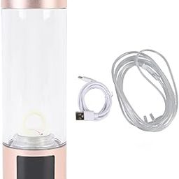 400ml Hydrogen Water Generator, Portable Ionizer Machine with 2 Hydrogen Concentration Modes, Suitable for Traveling, Long Lasting Battery (Gold)-image-55