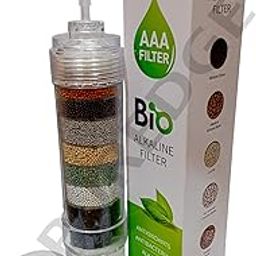 Puredge AAA Alkaline Mineral Antioxidant, Mineralising - H2AAA Filter Cartridge with Ph Testing Kit & 2pc Elbow for RO Water Purifiers-image-82