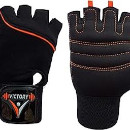 Victory Gym Gloves for Men with Wrist Support Accessories, Gym Gloves for Women for Weightlifting, Gloves for Gym Workout for Training, Exercise, Cycling Gloves, Bike Sports Gloves (Orange)-image-66