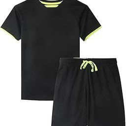 Spandex Boy's Regular Fit Shorts with Half Sleeves Tshirt | Adjustable, Quick Drying Leggings for Swimming, WaterParks, Surfing & Other Sports -Black - 2-3 Years-image-48