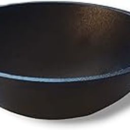 6th Planet Pre Seasoned Cast Iron Kadai for Deep Frying Sauteing Stirfrying Roasting 8 Inch/ 20.5 cms Black-12