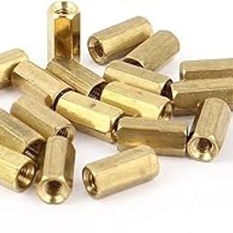20Pcs M3 Female Thread 10mm Long Hex Brass Pillar Standoff Spacer-image-8