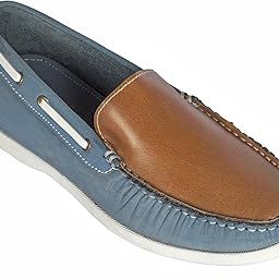 Genuine Leather Boat Shoe - Blue Akagi-image-37