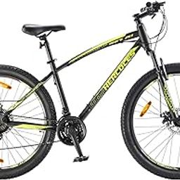 Hercules TOP GEAR-S27 R1 Mountain Cycle with Shimano Gears| Speed Bike with Front Suspension, Disc Brake Bicycle for Men Mountain Bike | Ideal for 15+ Years, Unisex, Frame : 17 inch | Matte Black-image-39