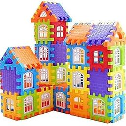 PULSBERY House Home Building Blocks - 92 Pcs Mega Jumbo Blocks with Attractive Windows and Smooth Rounded Edges, Building Blocks Toys, and Games for Kids, Puzzle Best Gift (Multicolor)-21