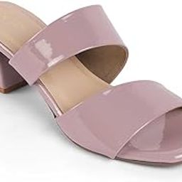 SANIA Women's Block Heels Sandals - Square Toe Ladies Footwear Soft Comfortable Sandals-0
