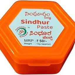 Organic Sindoor Paste | Waterproof Long lasting, Smudge Proof Sindoor | Pure and Natural Orange Colour, Long lasting| Natural and Organic | Pack of 2-22