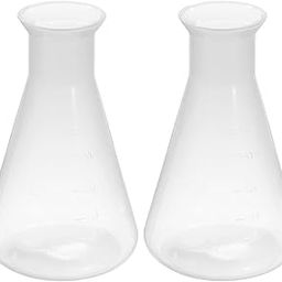 PATIKIL 250ml Plastic Erlenmeyer Flask, 2 Pack Wide Mouth Conical Flask for Laboratory, Clear-image-84