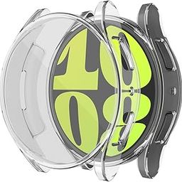 Environmental-Friendly Anti-Slip Ultra-Thin Snap-On Back Protective Soft TPU Case Cover Skin Compatible with Samsung Galaxy Watch 6 44mm LTE SM-R945U-5