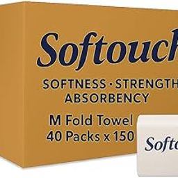 Softouch Multi Fold Hand Towel - M Fold Towel - 40 Packs x 150 Sheets - White Folded Towel Sheets 21 cm X 20 cm (6000 Total)-image-33