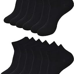 Men's Solid Colored Ankle Length Socks Made with 100% Combed Cotton & Spandex - Combo Pack of 6 | Ultra-Breathable Combed Cotton Socks for Men | Size UK 7 to UK 11-picture-12