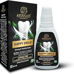 AYUUGAIN Happy Smile Gum Paint Natural for Bleeding Gums, Bad Breath, Strong Teeth, Sensitivity & Gum Pain Relief with Laung Oil (Clove), Pudina Satva & 14 Herbs| Protect Daily Gum Problems Naturally-image-9