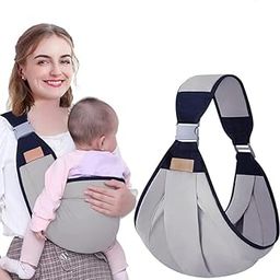 Glorious Newborn Baby Carry Bag Baby Slings Adjustable Baby Carrying Sling’s Bag wrap with Thick Shoulder Straps for 0-24 Months Kid Grey-picture-23