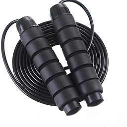 OLAHRAGA Skipping Rope with Ball Bearings Jump Rope Cable and Foam Handles - Ideal for Exercise, Gym and Fitness (Black)-22