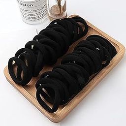 ELCARO Pack of 30, Hair Bands for Women and girls, Black Rubber Elastic Ponytail Holders, Pack of 30, Elastic Hair Band for Girls-image-15