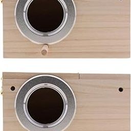 CALANDIS™ 2pcs Wooden Wild Bird Nest Box Nesting Feeding Feeder Station House & Stick | Birdhouses | Bird & Wildlife Accessories | Yard, Garden & Outdoor Living-image-18