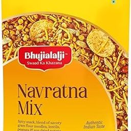 Bhujialalji Navratna Mix, 400g, Namkeen Snacks Tasty & Crunchy Tea-time Namkeen, All time favourite indian snacks/Namkeen, Ready to eat, Crispy & Light snacks, Pack of 1-image-2