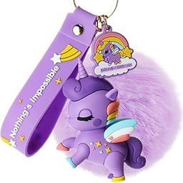Silicon Cute 3D Rubber PVC Cartoon keychain with Strap Charm & Metal Hook,Silica Gel Key Ring Best Gift For Women, Men, Girls and Boy | School Bag car bike Fashion-picture-0