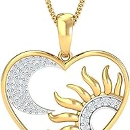 14KT Yellow Gold My Sun & Moon Pendant for Women-image-75