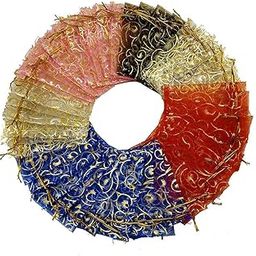 A Pioneer Women's Organza Potli Bag (10 x 14) - Pack of 100, Multicolor-5
