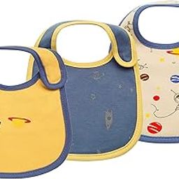 Plumbunny Baby Bibs – 100% Cotton – Waterproof Unisex Baby Bibs – Pack of 3 for 0-6 Months Baby-picture-10