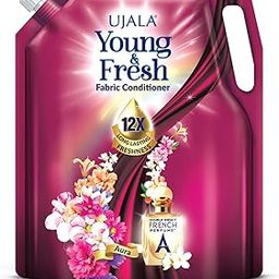 Ujala Young & Fresh Fabric Conditioner - 2L Pouch [ Aura ] | After Wash Fabric Conditioner with Long-Lasting Fragrance | Powered with French Perfume | Suitable for Bucket Wash and Machine Wash-10