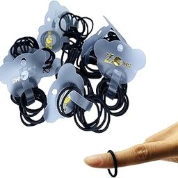 Zcoins Thin Hair Tie for Women Toddler Ponytail Holders Baby Girl Hair Ties Black 100 Pieces-image-91