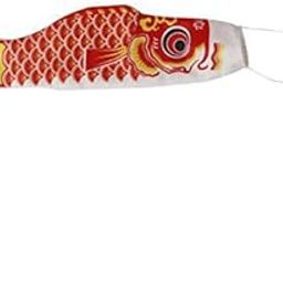 UJEAVETTE 40cm Japanese Windsock Carp Flag Koi Nobori Sailfish Fish Wind Streamer Red-image-48