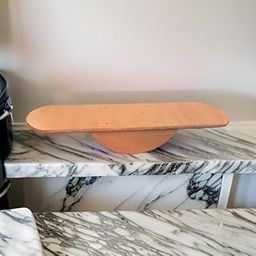 Wooden Balance Board, Rocker Board, Wood Standing Desk Accessory, Balancing Board for Under Desk-image-23
