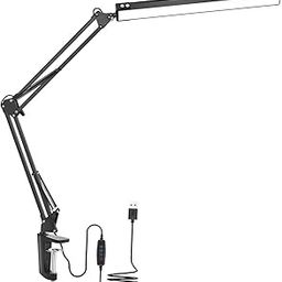 HEAVENGLOW LED Desk Architect Lamp Metal Swing Arm Dimmable Adjusable Table w/Clamp-18