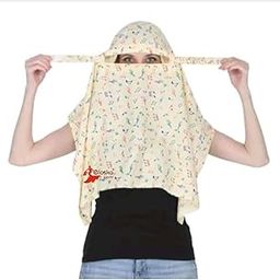 Cotton Scarf Cum Mask scarves Usable for vehicle Driver Multi Colour Printed Design Universal Size For Girl & Women Breathable Sun Protection Light Weight-27