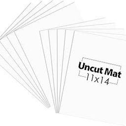 Mat Board Center, White Color Uncut Mats - Full Sheet - for Art, Prints, Photos, Prints and More, 10 Pack, 11x14-image-55