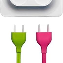 Creative Electric Socket Plug Unplug Anti Lost Key Ring Key Chain Key Holder Set of 2 Random Color Keychain by Spiderjuice-image-87