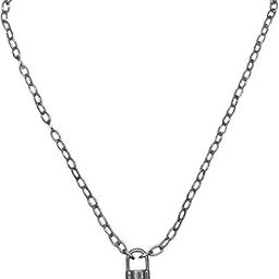 Silver-tone Padlock Pendant for Men and Boys | Punk,Goth, Jewelry| Suitable for Everyday, Streetwear, Parties & Modern Urban Style-image-33