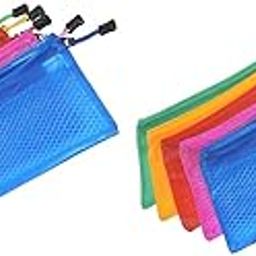 Cheque Size Pouch with Zipper, Waterproof Zipper Pouches Document Holder/Pen Pencil Case/Stationery Storage Bags/Cosmetic Pouch/Travel Organizer (Multicolor, Small Size) (Pack of 10, Cheque)-image-2