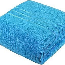 T TRENDY MART Bath Towel Large Size | 450 GSM Quick Dry Bath Towel | 70 x 140 cm Towel | Yellow | 100% Cotton Bath Towels for Men, Women & Kids | Gym Towel (Blue)-image-46