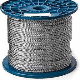 Awesome Galvanised Steel Wire Rope 4mm rust free 7x19core available in all size (20 miter)-44