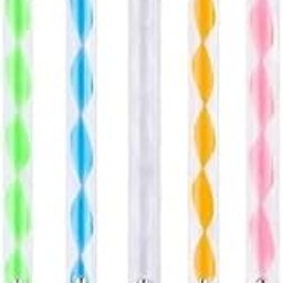 H&B 5 pieces Nail Art Dotting Marbleizing Tool Pen for Nail Decoration Stamping (Multicolour)-12