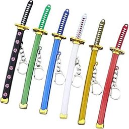 UNSHARPED Metal KATANA Keychain with cover - Multicolor-1