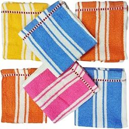 ORAS Cotton Small Size Face Towel/Handkerchief/Rumal - Extra Soft and Super Absorbent Face Towels for Women's, Kids and Newborn Babies - Set of 6 - (25x25 cm) - Multicolor-image-94