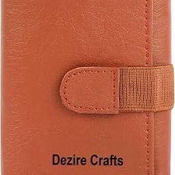 Trifold PU Leather Wallet for Men | 6 Card Slots, 1 ID Window, 2 Currency Compartments | Unique Elastic Button Closure | Slim & Stylish Wallet for Everyday Use & Gifting (Tan)-picture-34
