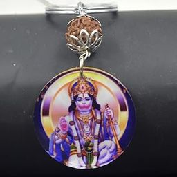 Lord Bajirangi Hanuman Religious Rudraksha Acrylic Keychain for Men and Women-image-50