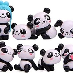 Bloom Bagicha Miniature Panda Set for Fairy Garden Landscaping Tray Gardening Terrariums Bonsai Décor and Craft Model Work - Set of 8 pcs-image-51